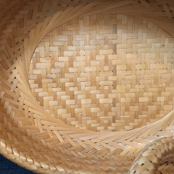 BAMBU Double Wall oval Nesting BASKETS - Set of 3 Large 16 x 12 x 3.5” FARMHOUSE - Picture 11 of 16